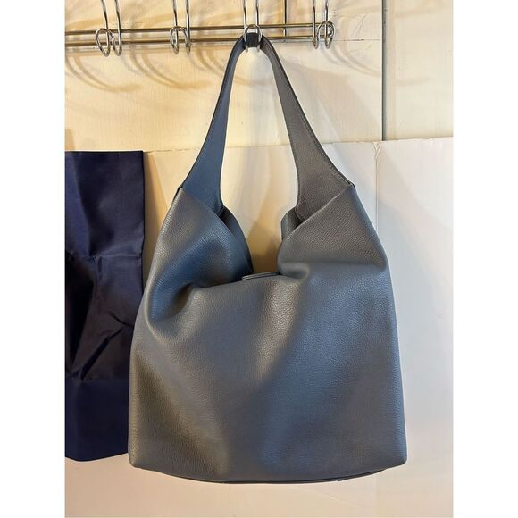 Dooney & Bourke Belvedere & Dust bag gold hook blue leather shoulder bag purse ( - Picture 3 of 16